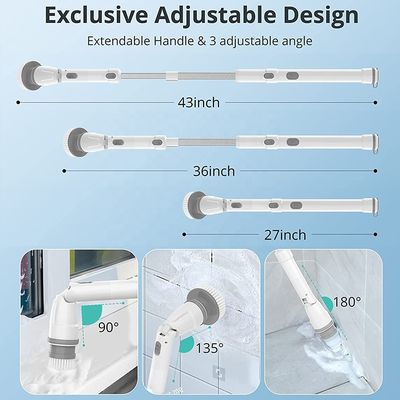 Сдвигаемая электрическая чистка щеткой Spin Cleaner для ванной 2500mAh
